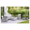 Conjunto de mobiliário de jardim KETER Scandi Linea conjunto de 3 lugares cinzento-claro/cinzento-aço-escuro