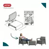 Conjunto de mobiliário de jardim KETER Scandi Linea conjunto de varanda cinzento-cascalho/bege-claro