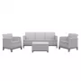 Conjunto de mobiliário de jardim KETER Scandi Forma conjunto de 3 lugares cinzento-claro/cinzento-aço-escuro