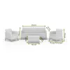 Conjunto de mobiliário de jardim KETER Scandi Forma conjunto de 3 lugares cinzento-claro/cinzento-aço-escuro