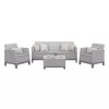 Conjunto de mobiliário de jardim KETER Scandi Forma conjunto de 3 lugares cinzento-claro/cinzento-aço-escuro