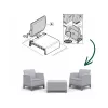 Conjunto de mobiliário de jardim KETER Scandi Forma conjunto de varanda cinzento-claro/cinzento-aço-escuro