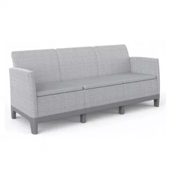 Sofá de jardim KETER Scandi Form 3 lugares cinzento-claro/cinzento-aço-escuro