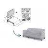 Sofá de jardim KETER Scandi Form 3 lugares cinzento-claro/cinzento-aço-escuro