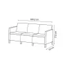 Sofá de jardim KETER Scandi Form 3 lugares cinzento-claro/cinzento-aço-escuro