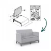 Sofá de jardim KETER Scandi Form 2 lugares cinzento-claro/cinzento-aço-escuro
