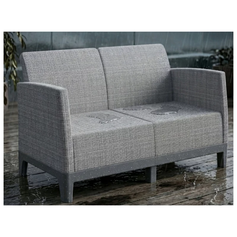 Sofá de jardim KETER Scandi Form 2 lugares cinzento-claro/cinzento-aço-escuro