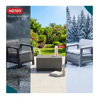 Conjunto de mobiliário de jardim KETER Scandi Linea conjunto de varanda cinzento