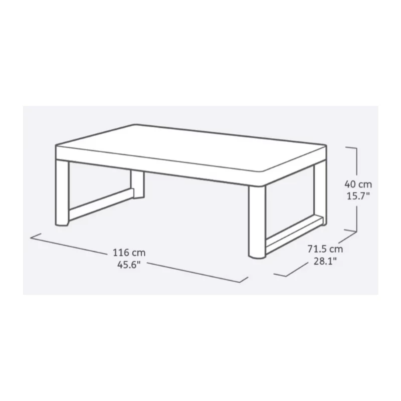 Mesa de jardim KETER Deco Lyon nogueira/cinzento