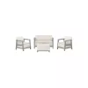 Conjunto de mobiliário de jardim KETER Scandi Linea conjunto de 2 lugares cinzento-cascalho/verde-sálvia Stone