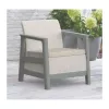 Conjunto de mobiliário de jardim KETER Scandi Linea conjunto de 2 lugares cinzento-cascalho/verde-sálvia Stone