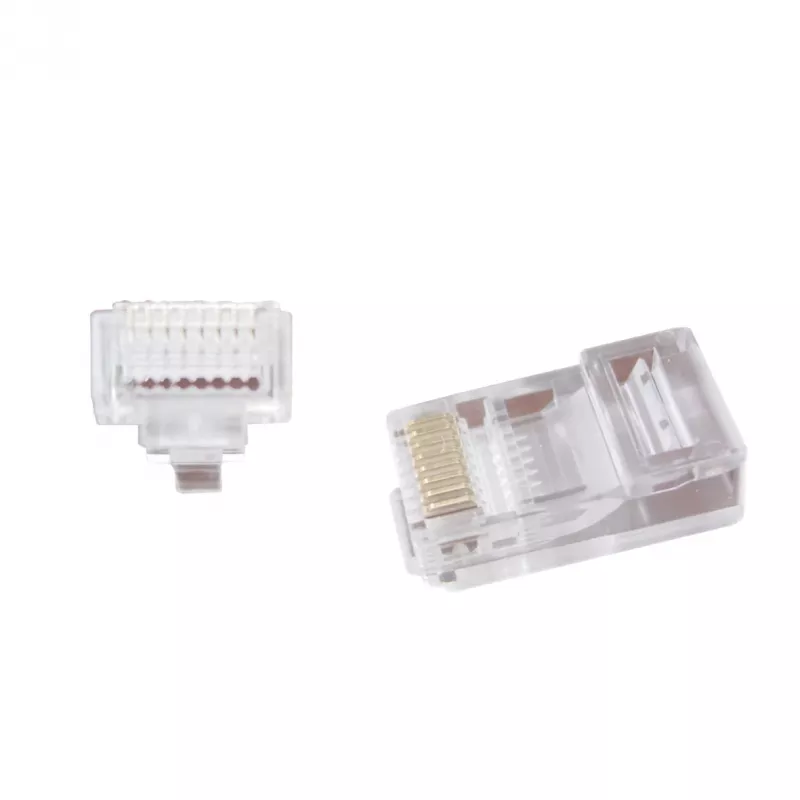 Ficha modular universal de passagem Gembird Cablexpert UTP 8P8C RJ45, para condutores até 24 AWG, 10 unid. por saco (LC-PTU-01/10)