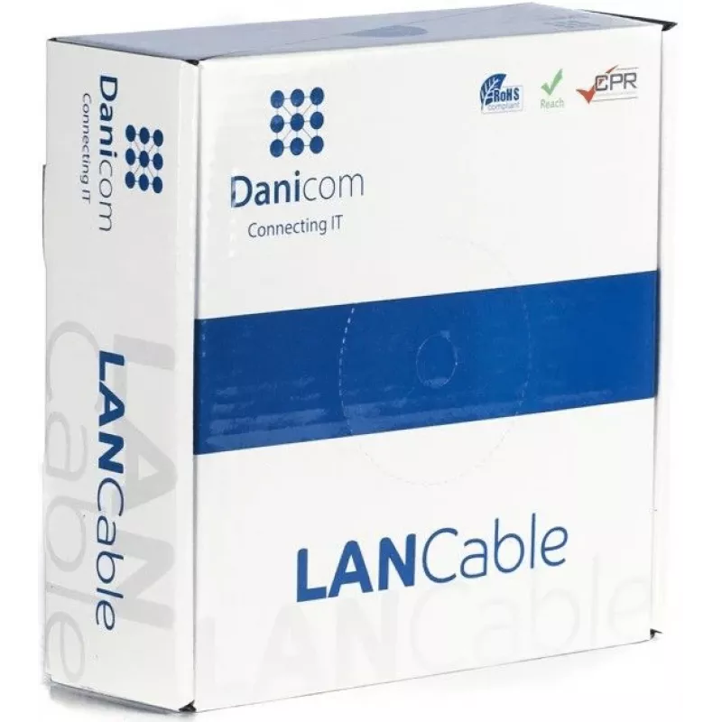 Cabo maciço DSIT CAT5e U/UTP 50m CCA em rolo, cinzento (DC-UTP5CCA50S-GRY)