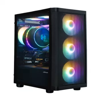 Zalman M4 SE Preto Caixa de PC mATX Mini Tower com 6 ventoinhas FRGB de 120mm