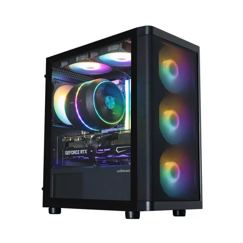 Zalman M4 SE Preto Caixa de PC mATX Mini Tower com 6 ventoinhas FRGB de 120mm