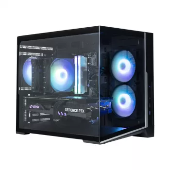 Zalman D30 Preto Caixa de PC mATX Mini Tower com 3 ventoinhas ARGB de 120mm e painel lateral em vidro temperado