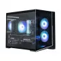 Zalman D30 Preto Caixa de PC mATX Mini Tower com 3 ventoinhas ARGB de 120mm e painel lateral em vidro temperado
