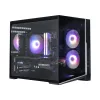 Zalman D30 Preto Caixa de PC mATX Mini Tower com 3 ventoinhas ARGB de 120mm e painel lateral em vidro temperado