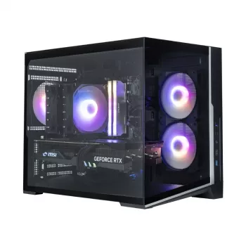 Zalman D30 Preto Caixa de PC mATX Mini Tower com 3 ventoinhas ARGB de 120mm e painel lateral em vidro temperado