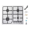 Fogão a gás independente ISEASY MGBG-604C com forno de 65L e grelhador, aço inoxidável