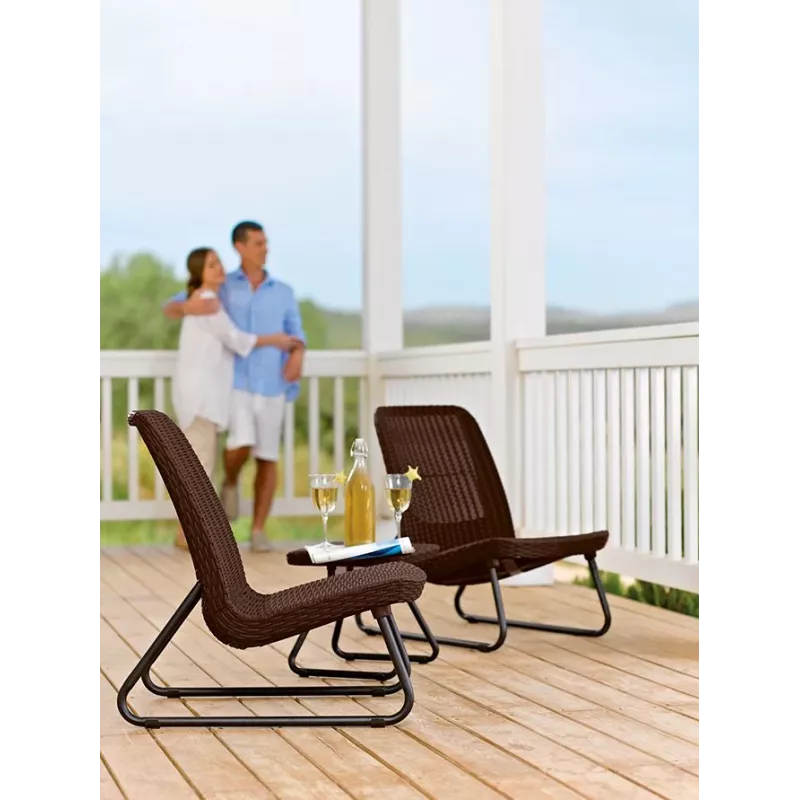 Conjunto de mobiliário de jardim KETER Rio Patio Set castanho