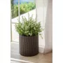Vaso de flores KETER pequeno cilíndrico castanho