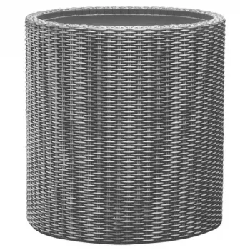 Vaso de flores KETER pequeno cilíndrico cinzento-claro