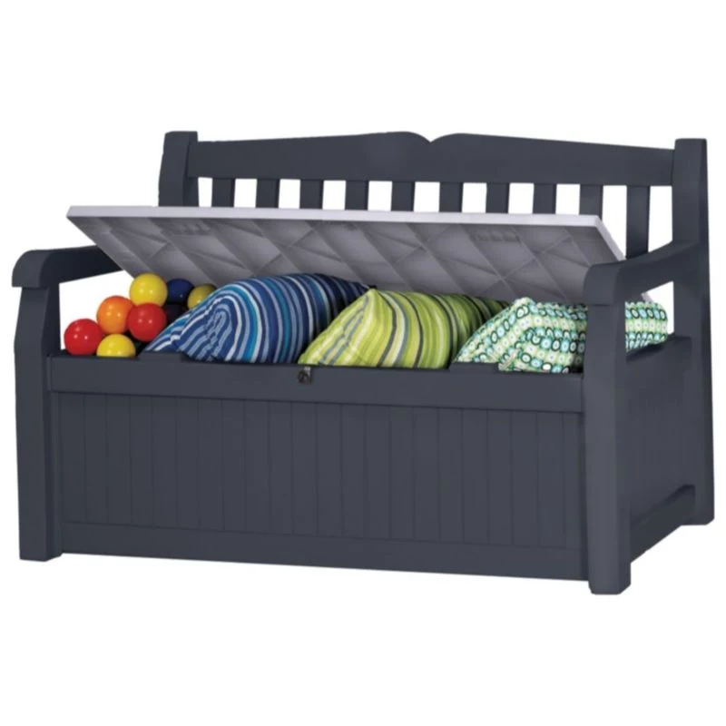Banco de arrumação KETER Eden Garden Bench 265L cinzento