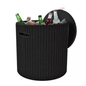 Mesa de jardim/caixa de arrumação KETER Cool Stool castanho