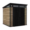 Casa de jardim KETER Deco Pent 7x7 tom de madeira de freixo