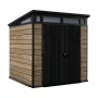 Casa de jardim KETER Deco Pent 7x7 tom de madeira de freixo
