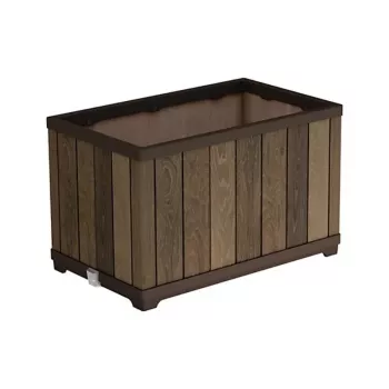 Jardineira retangular KETER Deco nogueira