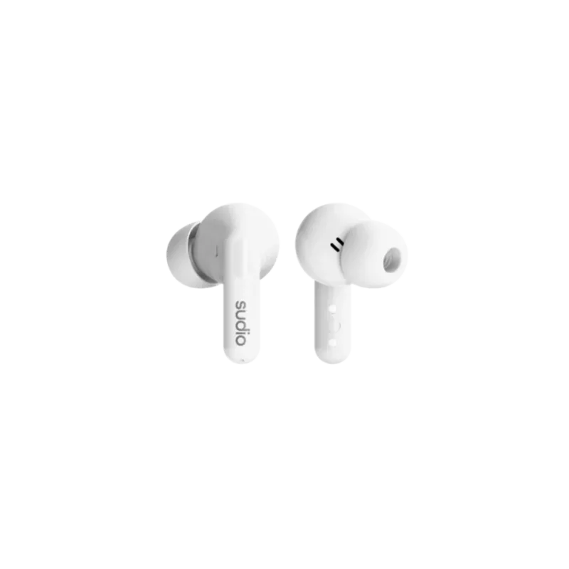 Auscultadores intra-auriculares Sudio C8, ANC, Bluetooth 5.4, branco