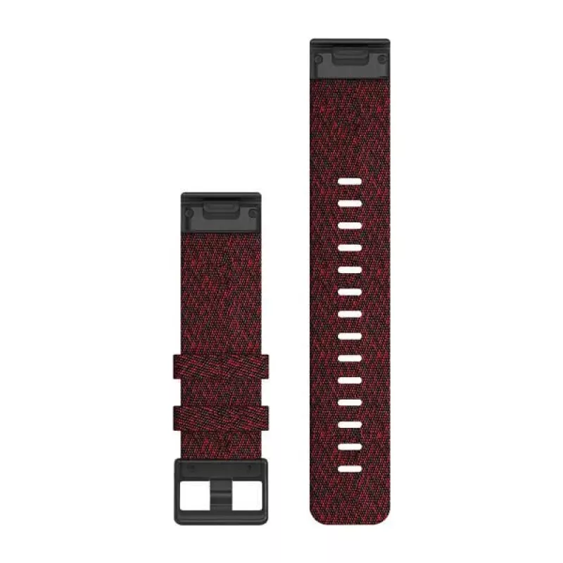 Acessório GARMIN, bracelete de nylon QuickFit 22mm Heathered Red para fenix 6