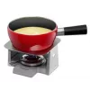 Conjunto de fondue de queijo Trisa Swiss Cross Stone 2,5L, 6 garfos, panela de grés com rechaud e queimador (7579.75)