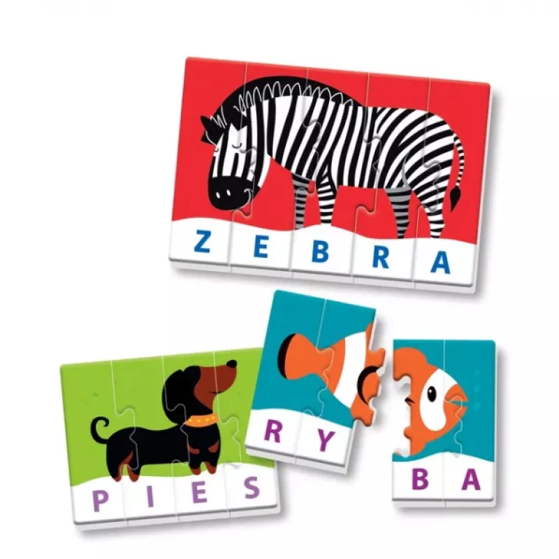 Puzzle educativo: As minhas primeiras palavras Jogar e Aprender língua polaca Clementoni 50770