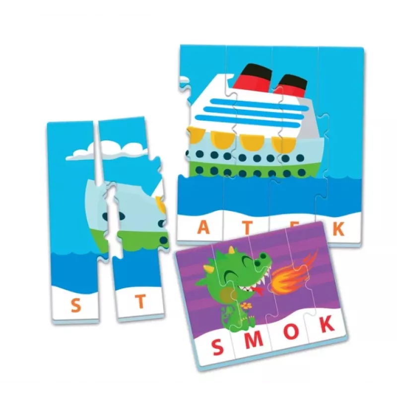 Puzzle educativo: As minhas primeiras palavras Jogar e Aprender língua polaca Clementoni 50770