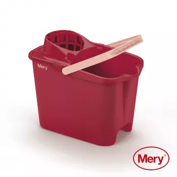 Balde MERY 14L com botão de pressão vermelho