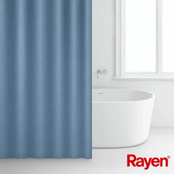Cortinado de duche RAYEN 180x200cm azul, poliéster