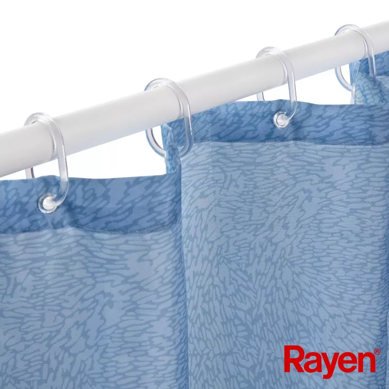 Cortinado de duche RAYEN 180x200cm azul, poliéster