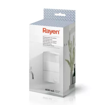 Dispensador de sabão líquido RAYEN / branco / 400ml