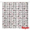 Cortinado de duche RAYEN 180x200cm branco/canelado, PEVA
