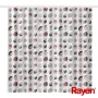 Cortinado de duche RAYEN 180x200cm branco/canelado, PEVA