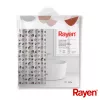 Cortinado de duche RAYEN 180x200cm branco/canelado, PEVA