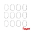 Cortinado de duche RAYEN 180x200cm branco/canelado, PEVA