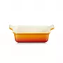 Assadeira retangular LE CREUSET Heritage grés 19x14cm / 1,1L laranja