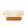 Assadeira retangular LE CREUSET Heritage grés 19x14cm / 1,1L laranja
