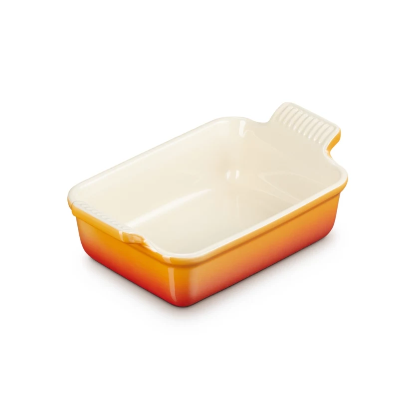Assadeira retangular LE CREUSET Heritage grés 19x14cm / 1,1L laranja
