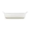 Assadeira retangular Le Creuset Heritage grés 26x19cm / 2,4L branco