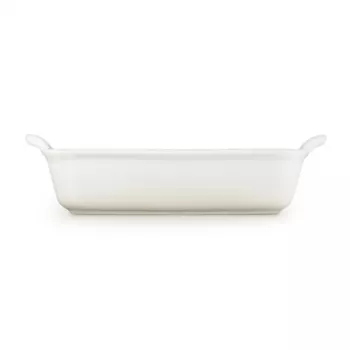 Assadeira retangular Le Creuset Heritage grés 26x19cm / 2,4L branco